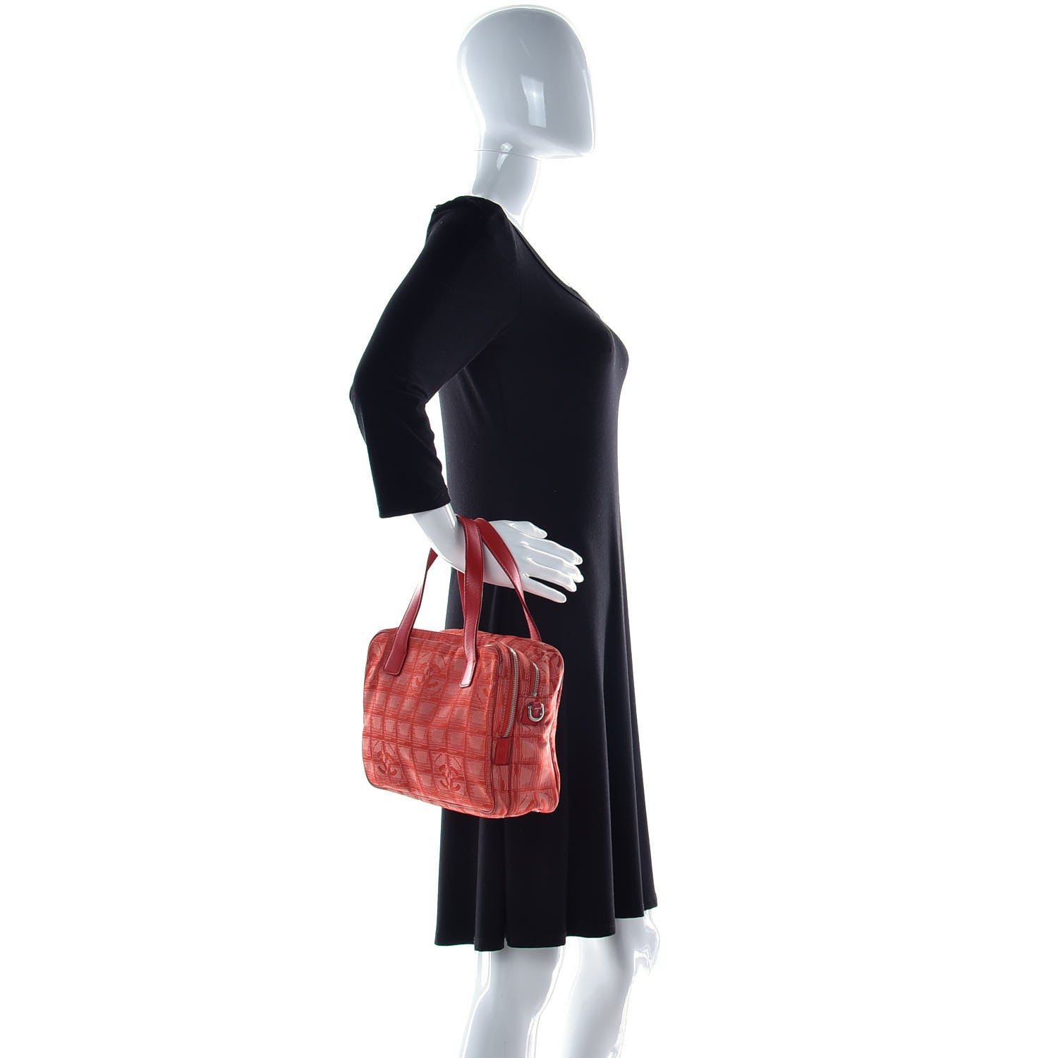 Chanel Nylon Small Travel Tote Red 2 of 15