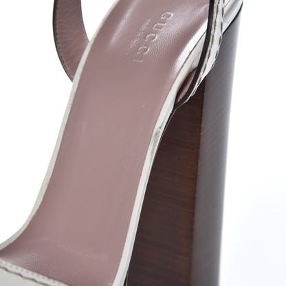 Gucci Calfskin Horsebit Platform Sandals 40.5 White 10 of 13