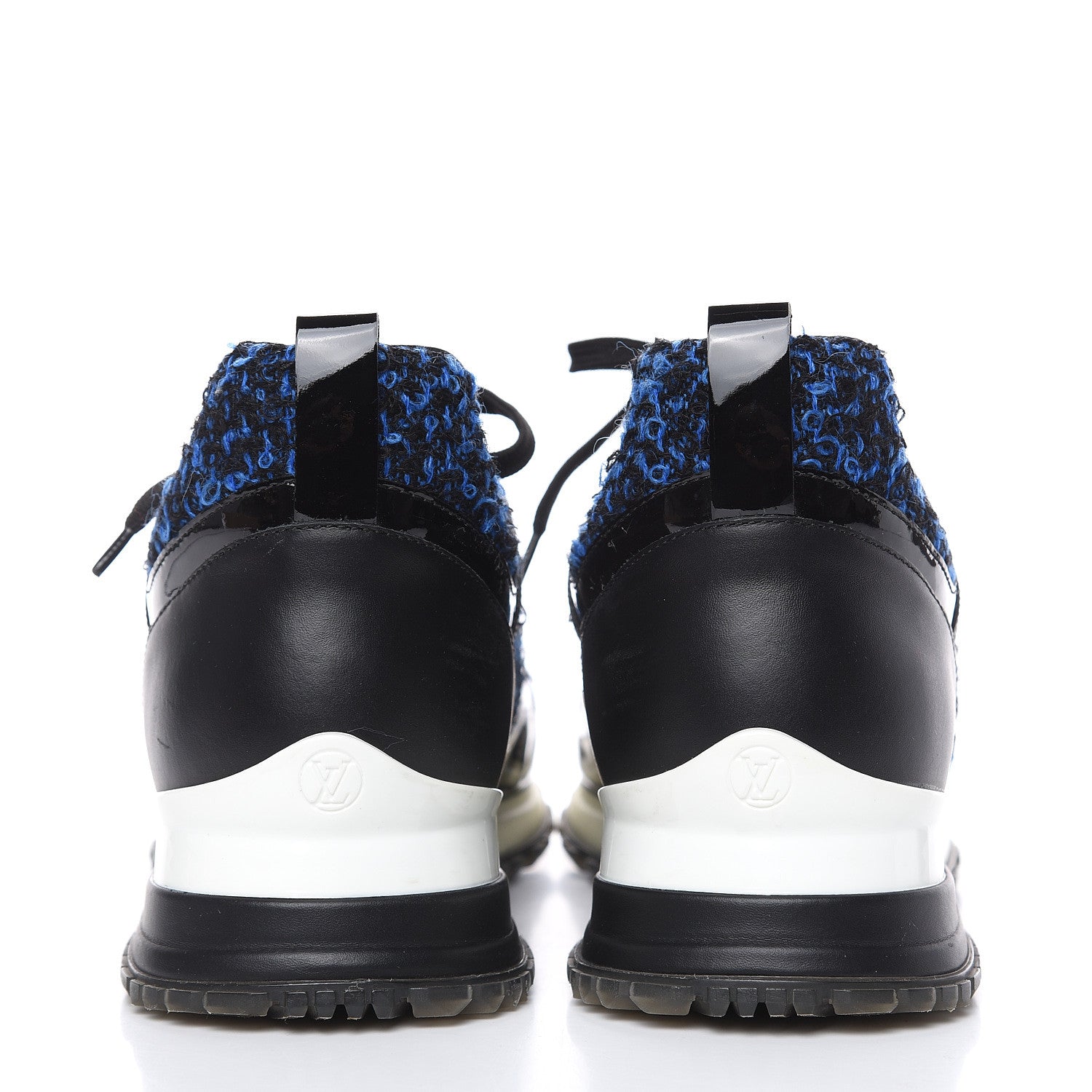 Louis Vuitton Calfskin Tweed Run Away Sneakers 37.5 Blue 9 of 10