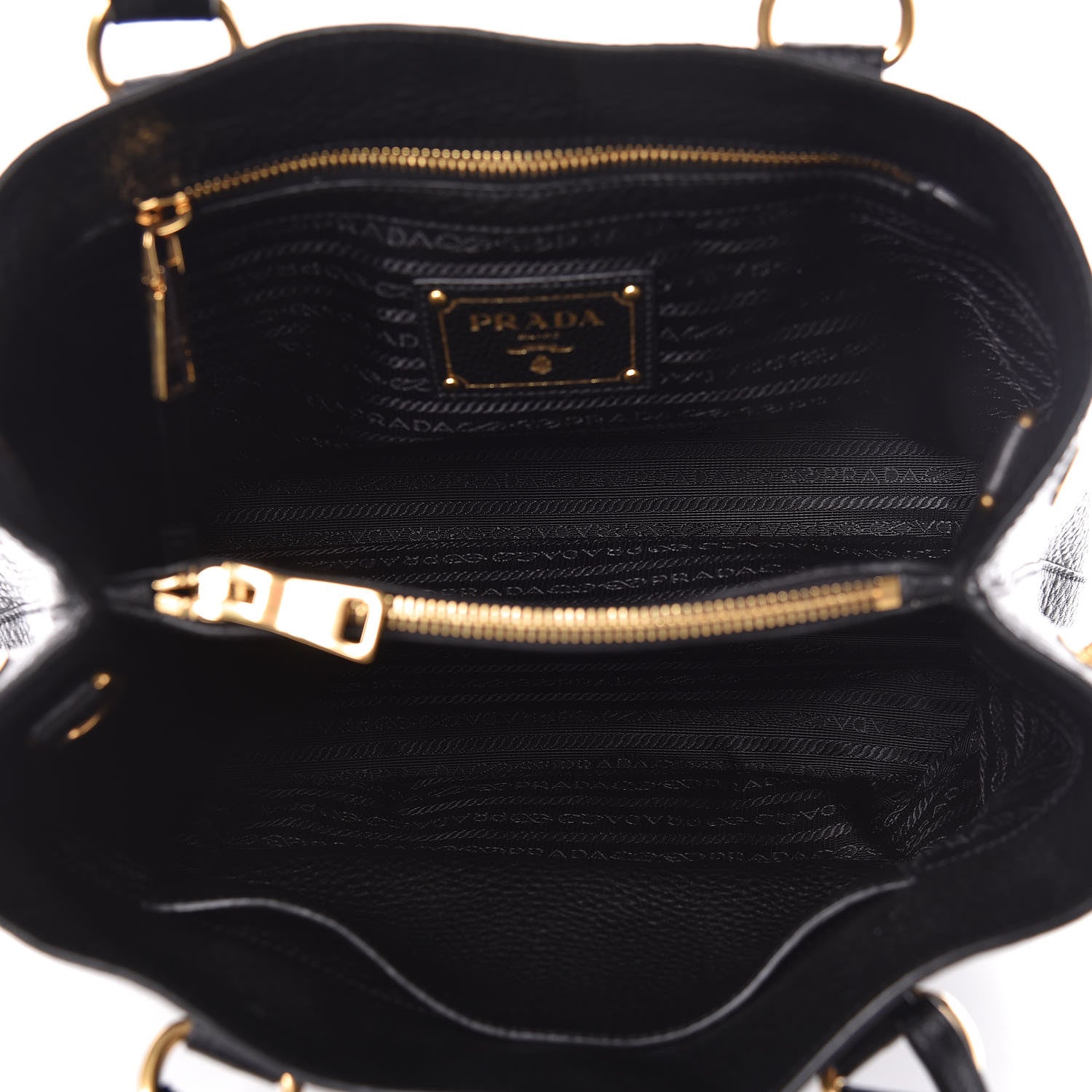 Prada Vitello Phenix Tote Black 5 of 12