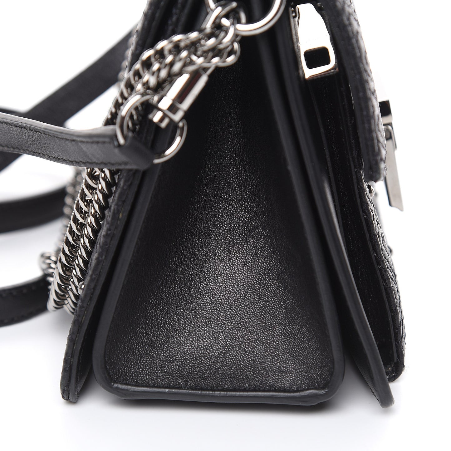 Lambskin Embroidered Studded Small GV3 Shoulder Bag Black