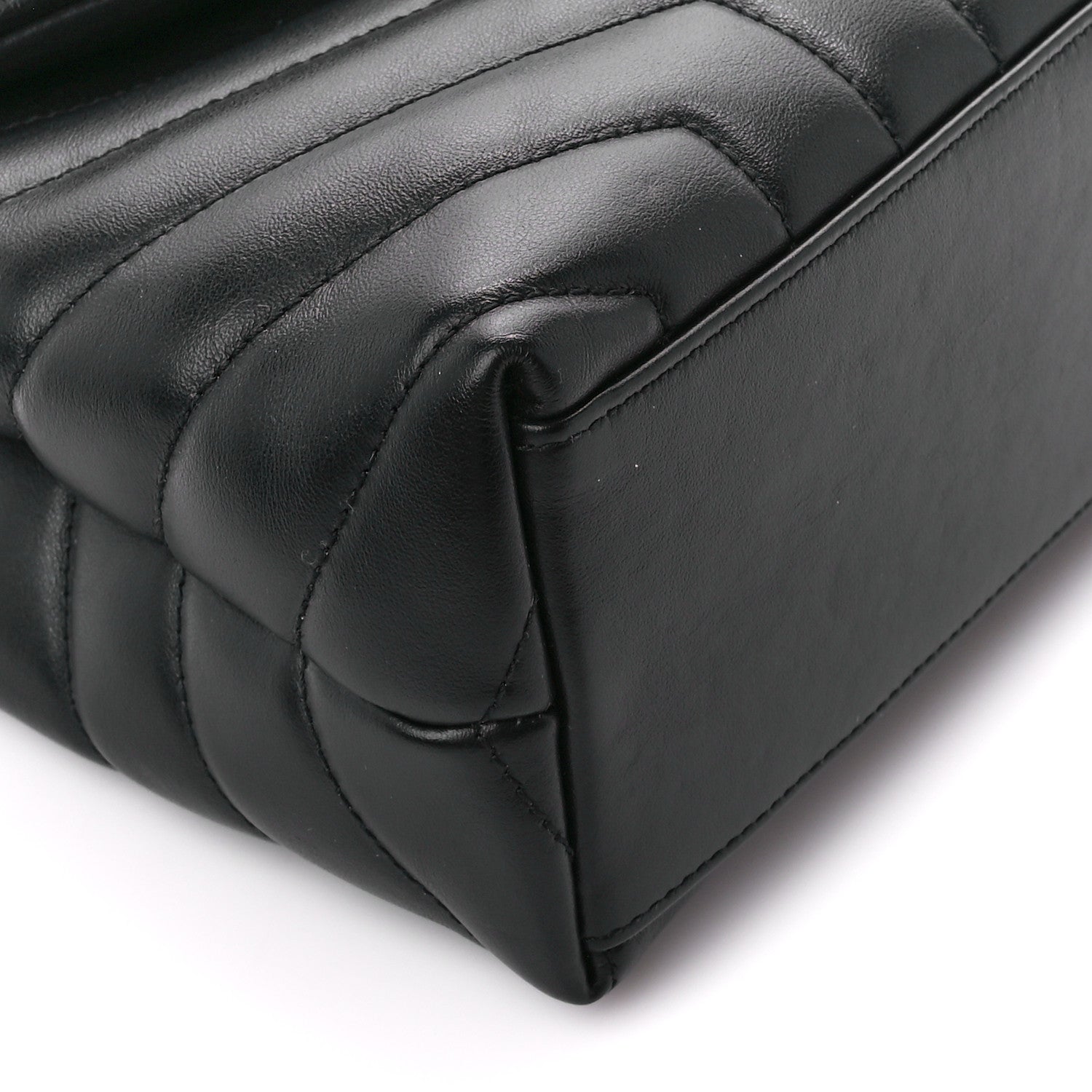 Saint Laurent Calfskin Y Quilted Monogram Small Loulou Chain Satchel Black 11 of 13