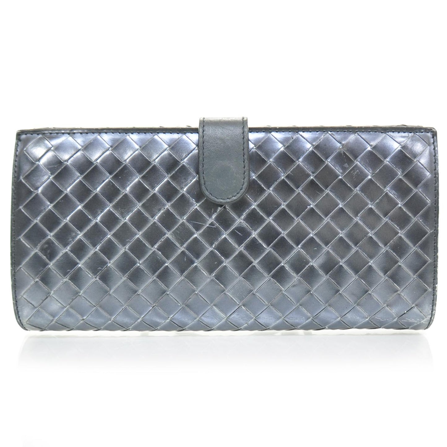 Nappa Intrecciato Continental Wallet Metallic