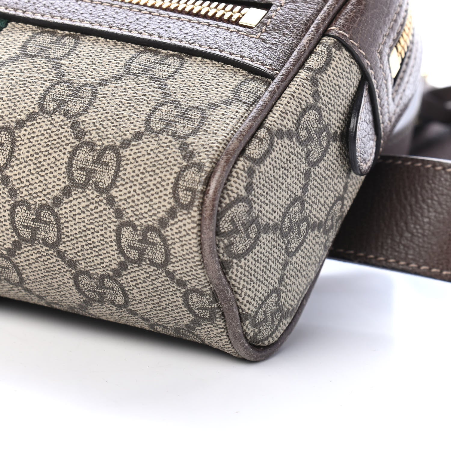 Gucci GG Supreme Monogram Web Small Ophidia Belt Bag 85 34 Dark Brown 9 of 9