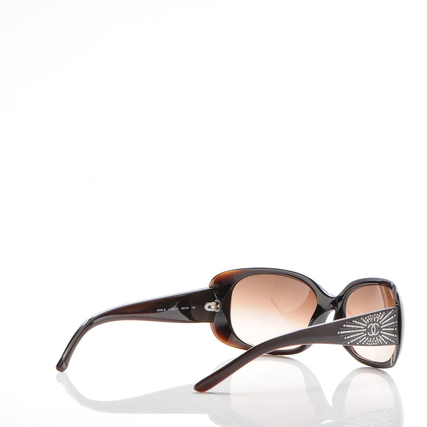 Crystal CC Logo Sunglasses 6026-B Brown
