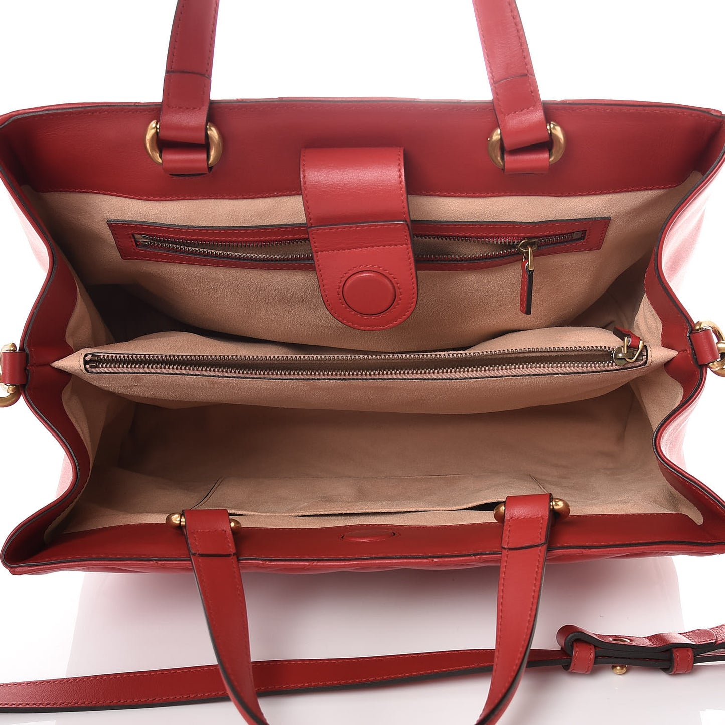 Calfskin Matelasse Medium GG Marmont Tote Hibiscus Red