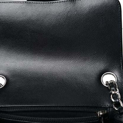 Chanel Caviar Chevron Quilted Mini Square Flap Black 14 of 14