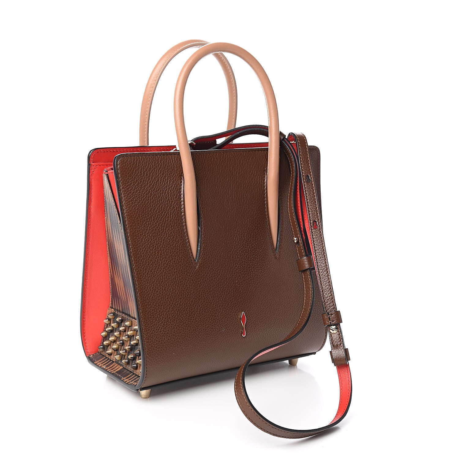 Christian Louboutin Nubuck Patch Small Eccusion Paloma Version Chatain 3 of 9