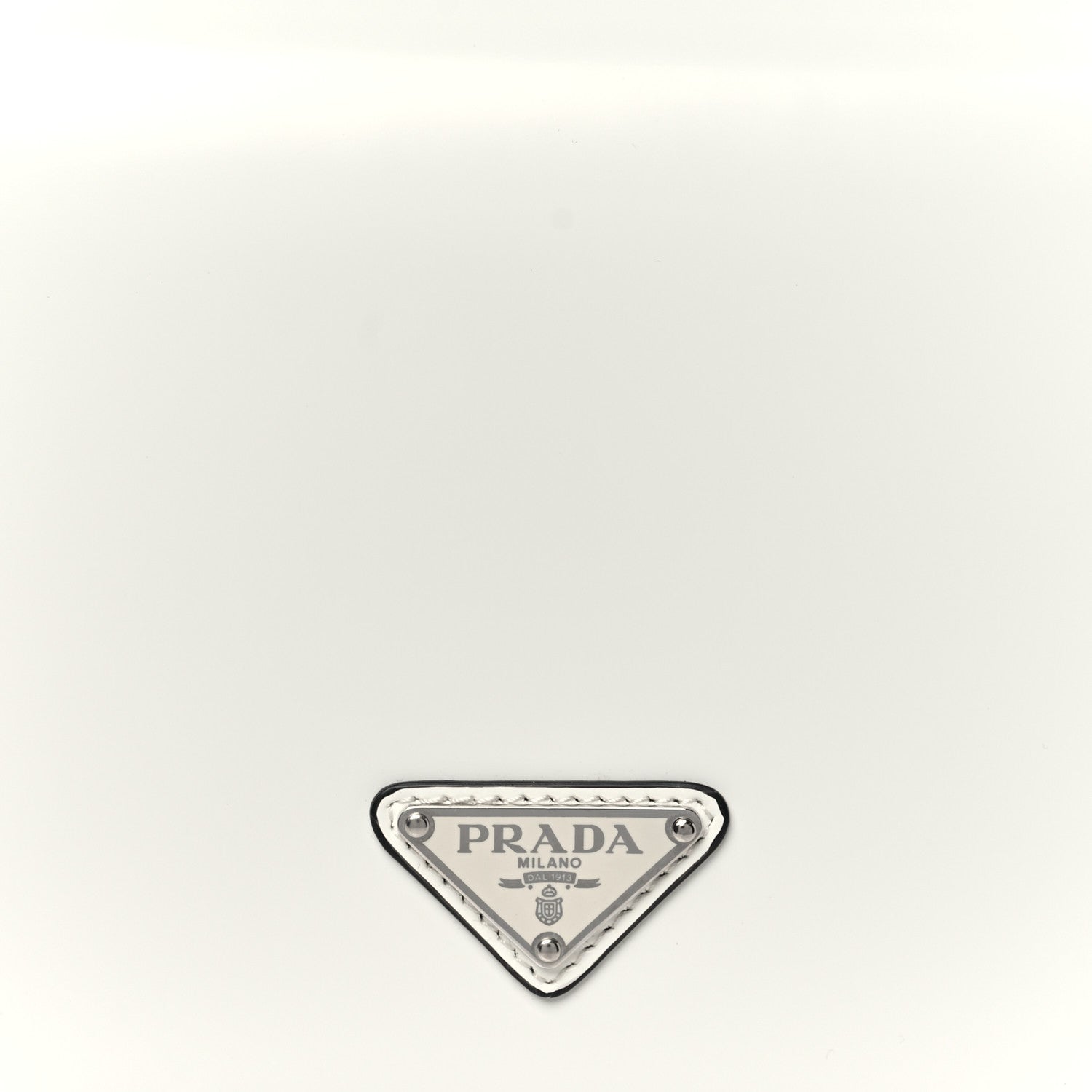 Prada Spazzolato Flap Shoulder Bag White 7 of 9