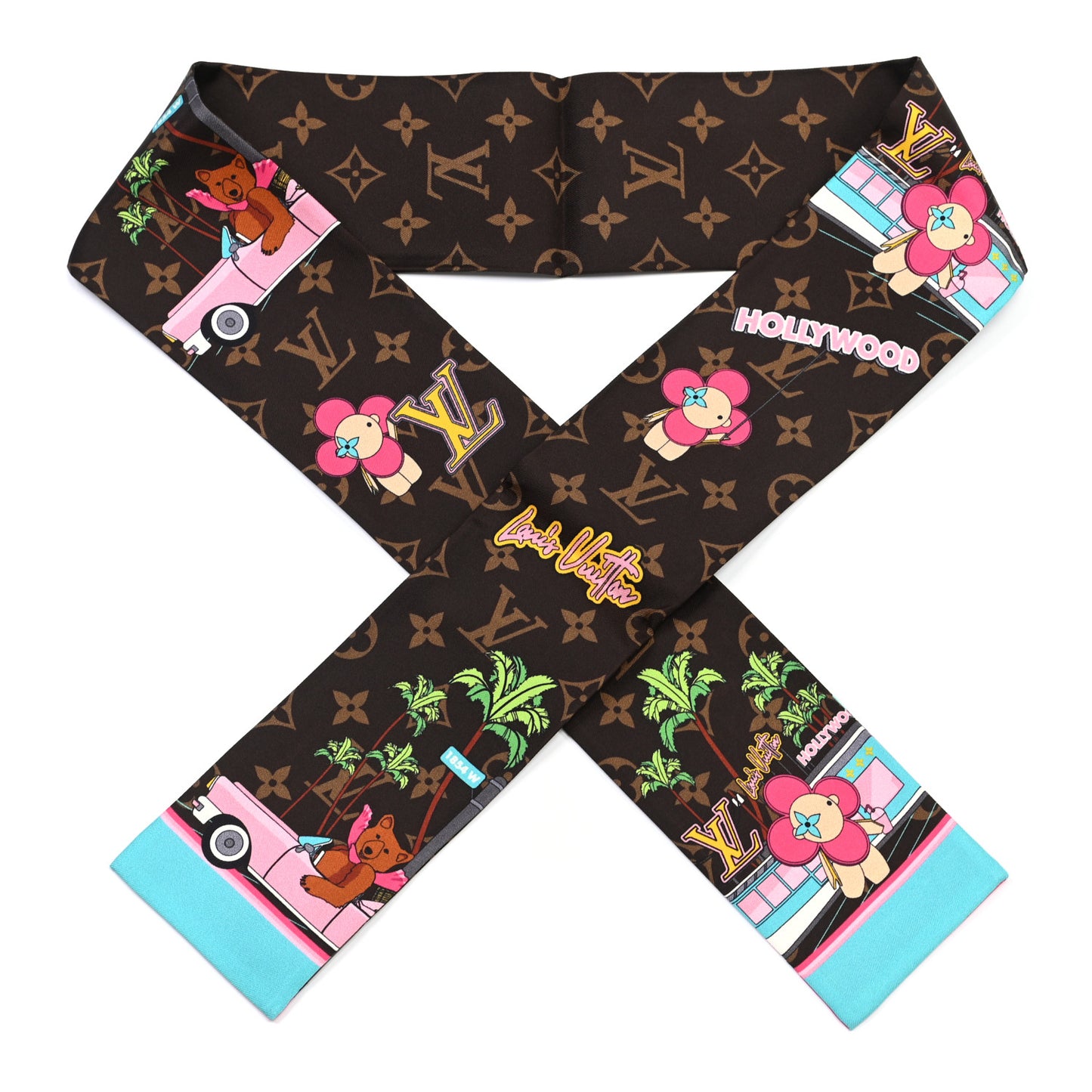 Silk Monogram 2021 Hollywood Christmas Animation Bandeau Marron