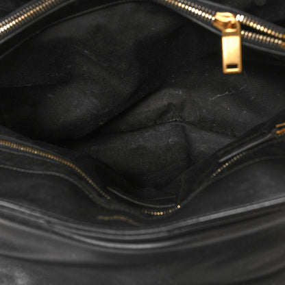 Saint Laurent Calfskin Y Quilted Monogram Large Loulou Chain Satchel Black 6 of 13