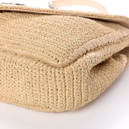 Saint Laurent Raffia Monogram Large College Satchel Naturale 8 of 9