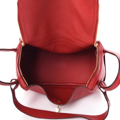 Hermes Taurillon Clemence Lindy 26 Rouge Casaque 5 of 14