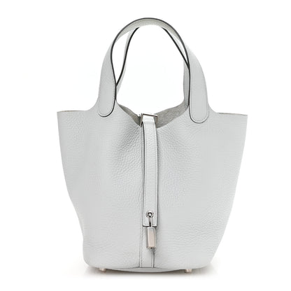 Hermes Taurillon Clemence Picotin Lock 18 PM Bleu Pale 1 of 25