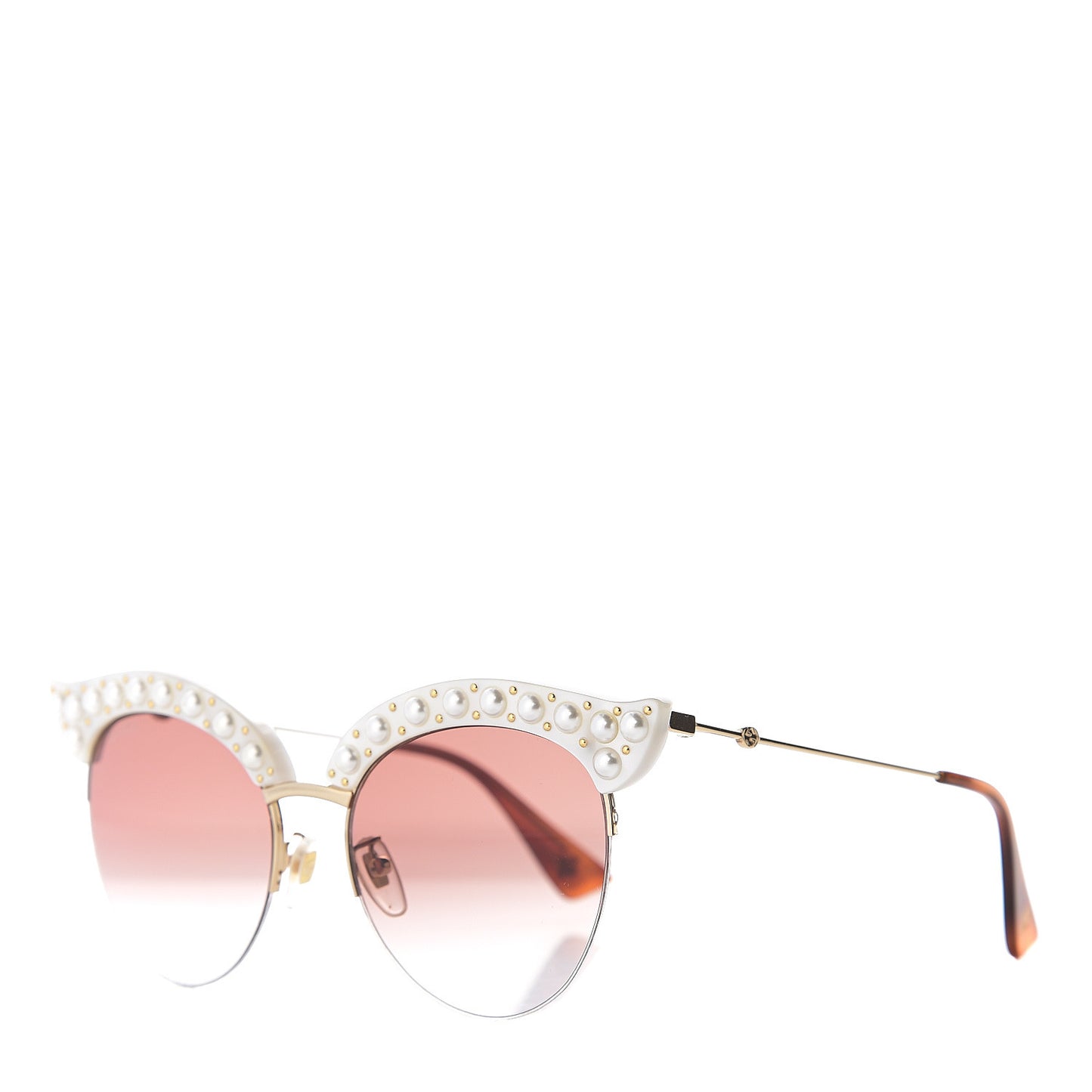 Pearl Cat Eye Sunglasses GG0212S White