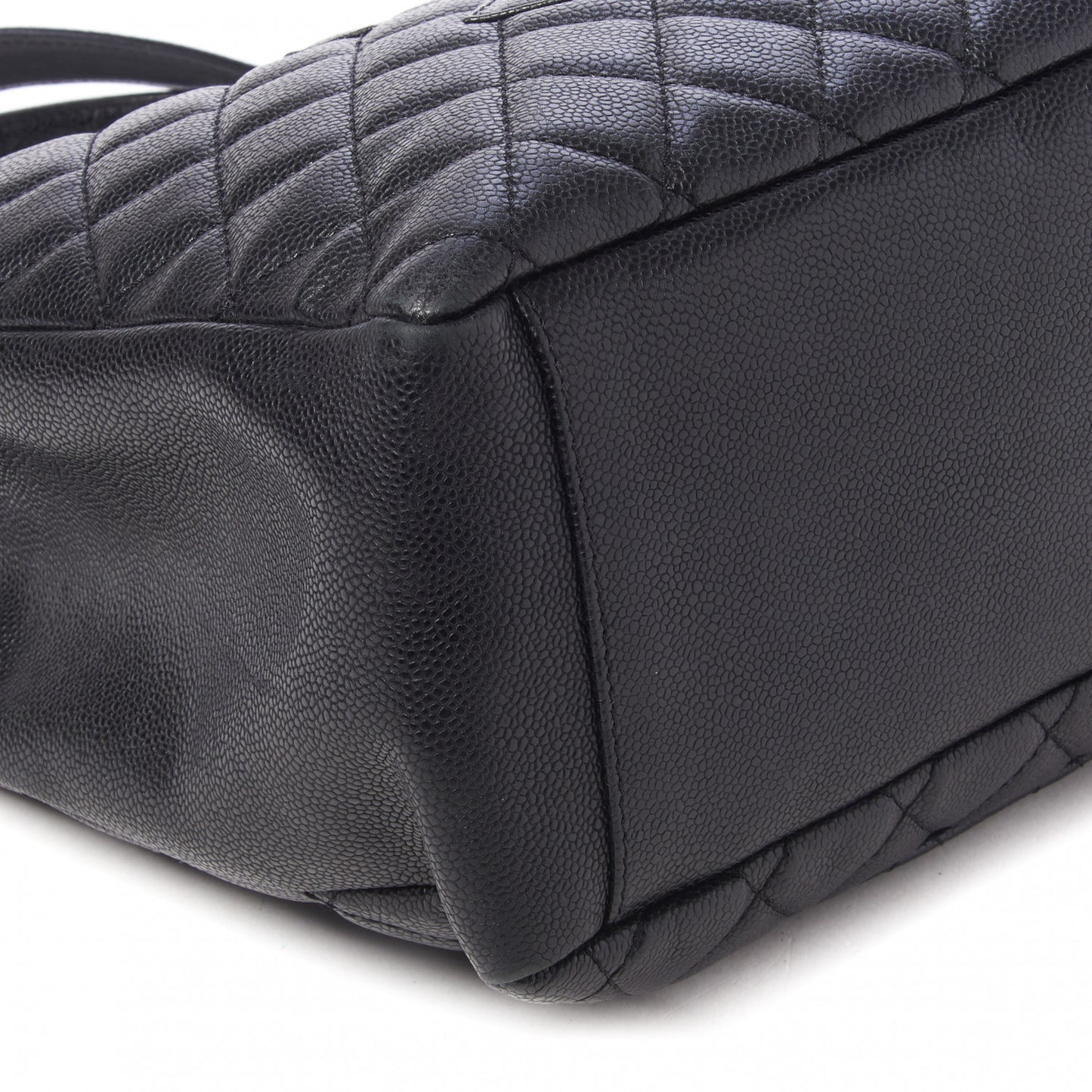 Caviar Quilted Grand Shopping Tote GST Black