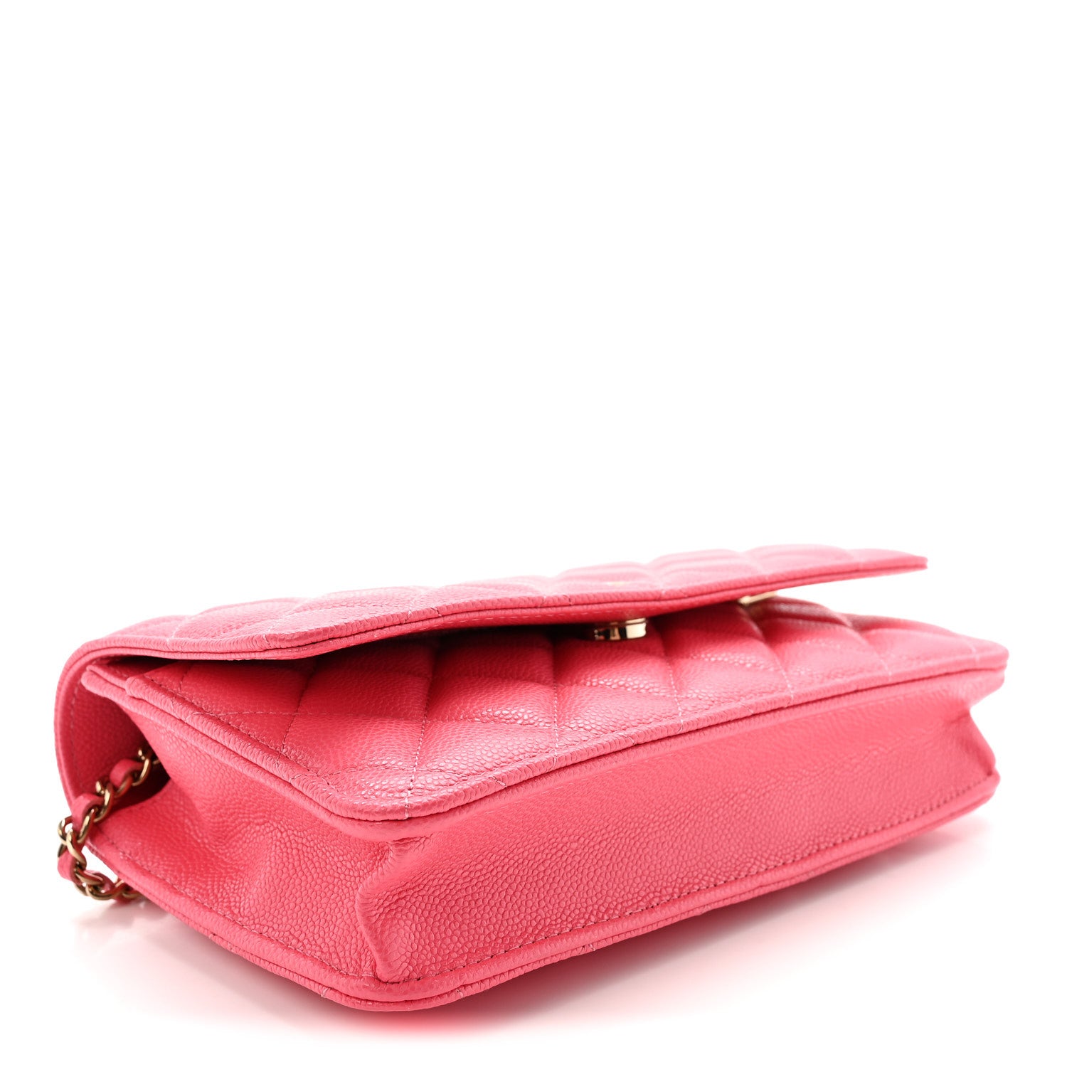 Chanel Caviar Quilted Wallet On Chain WOC Dark Pink 4 of 11