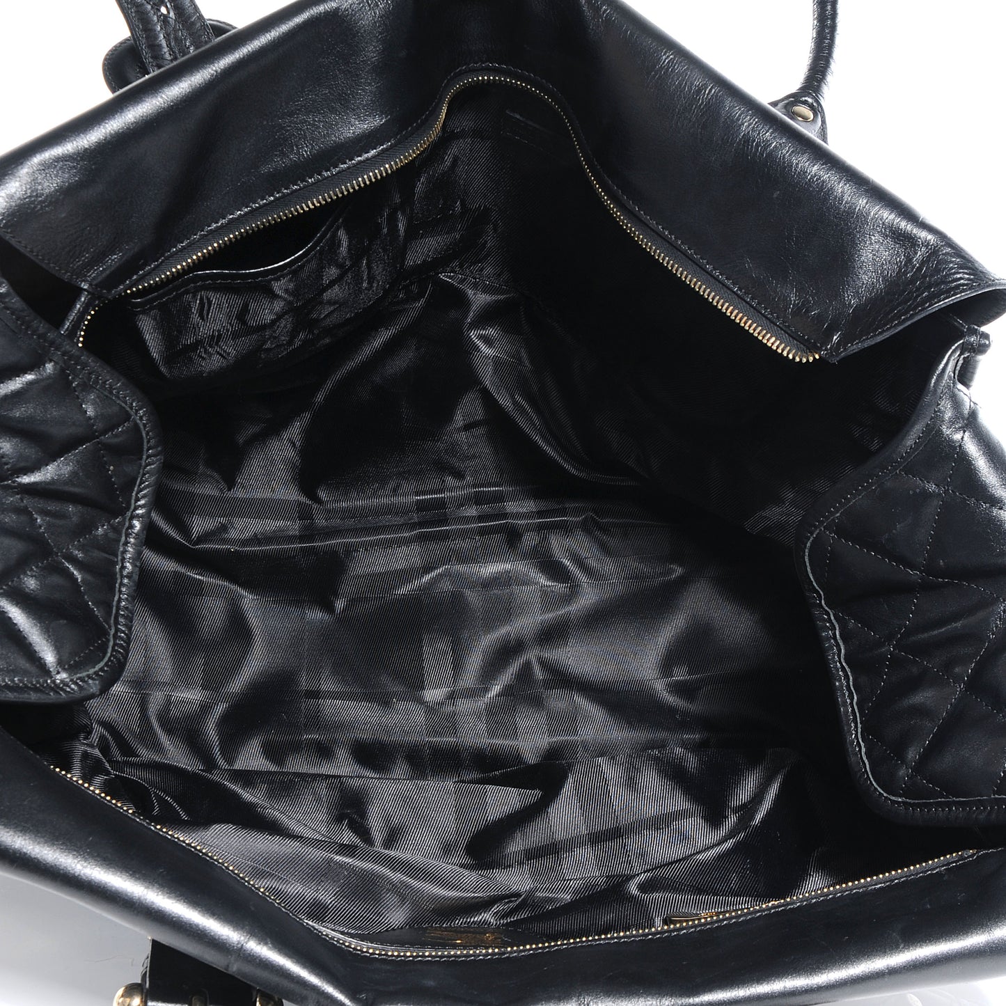 Leather XL Manor Tote Black