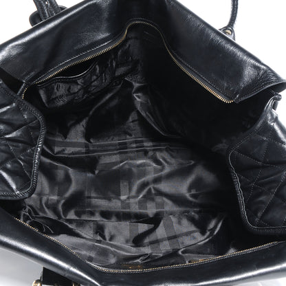 Burberry Leather XL Manor Tote Black 5 of 9