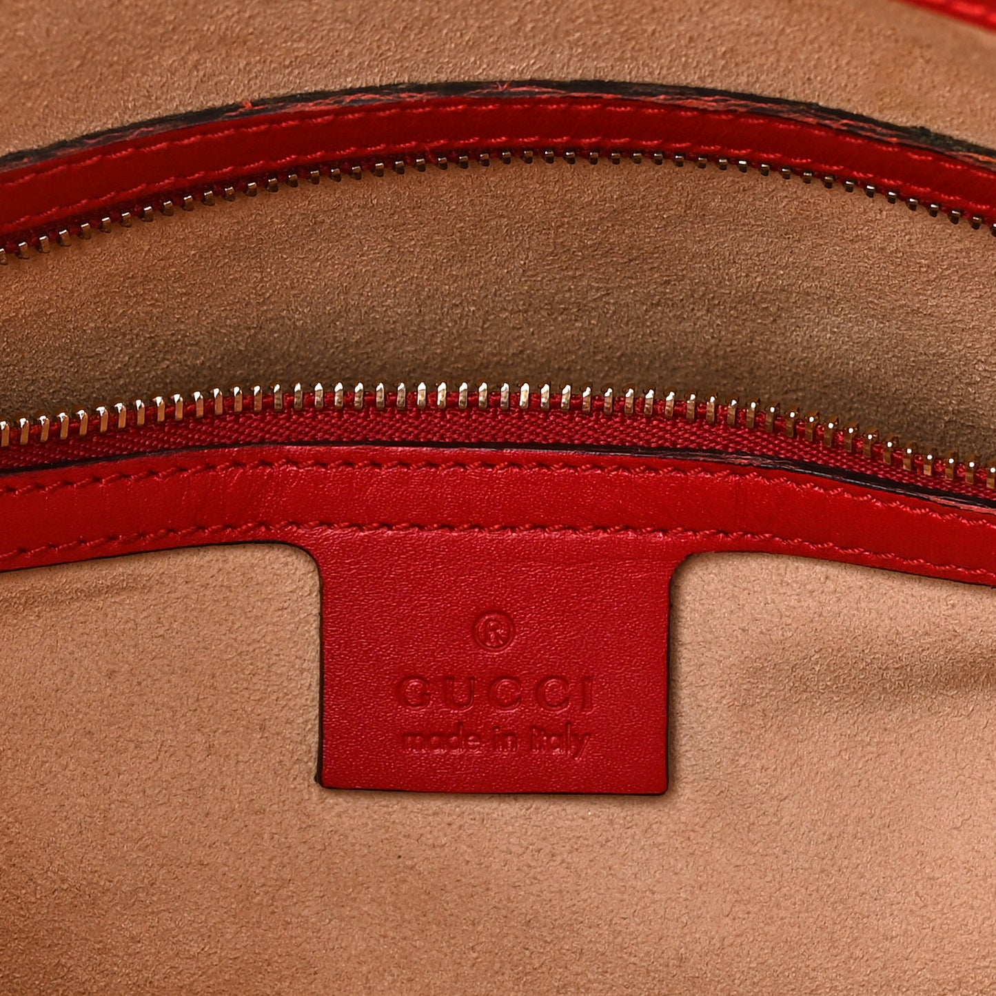 Guccissima Linea A Foldover Tote Red