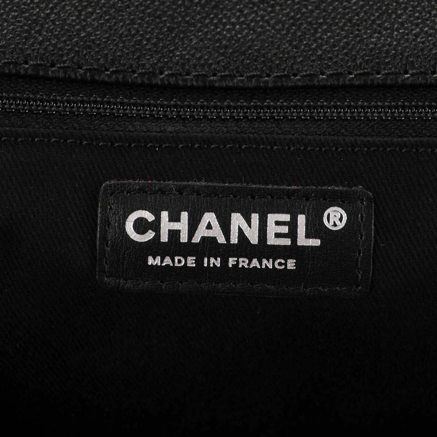 Grained Calfskin Quilted Messenger Black