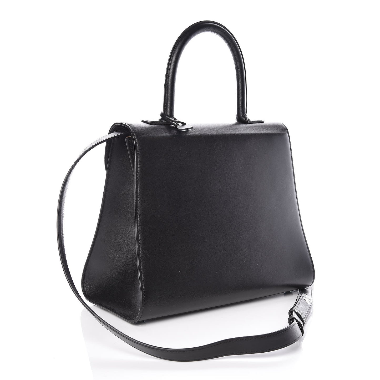 Box Calfskin MM Brillant Satchel Black