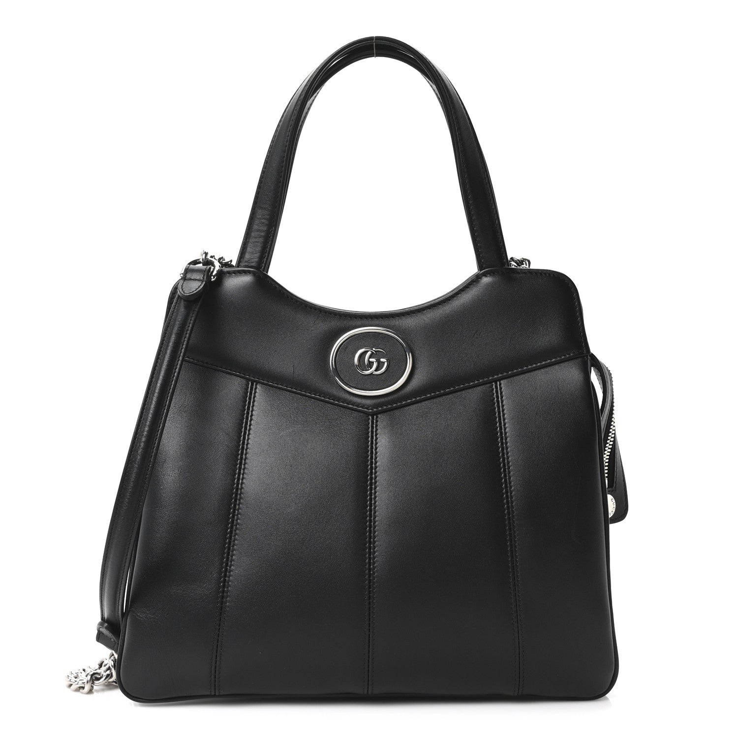 Gucci Calfskin Petite GG Small Tote Bag Black 1 of 10