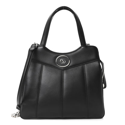 Gucci Calfskin Petite GG Small Tote Bag Black 1 of 10