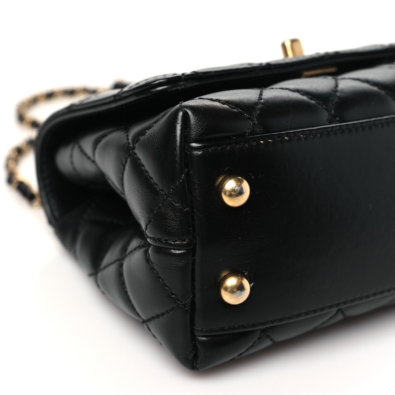 Chanel Calfskin Quilted Extra Mini Coco Handle Flap Black 9 of 11