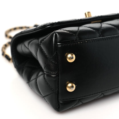 Chanel Calfskin Quilted Extra Mini Coco Handle Flap Black 9 of 11