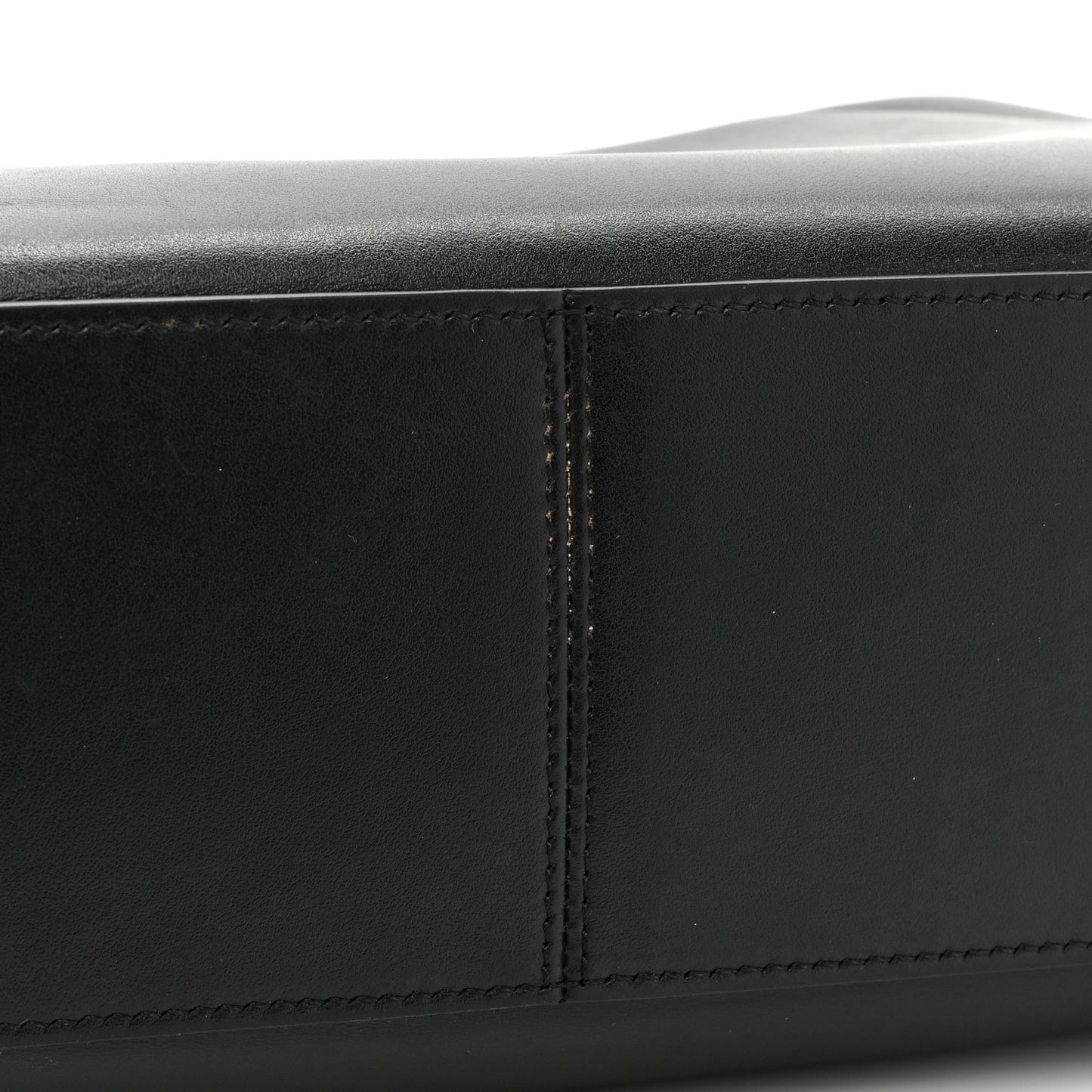 Smooth Calfskin Small Moon Cut Out Shoulder Bag Black
