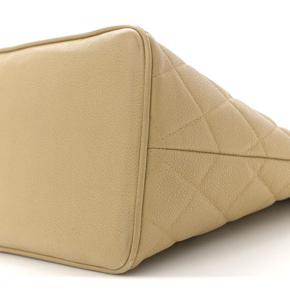 Chanel Caviar Quilted Medallion Tote Beige 10 of 13
