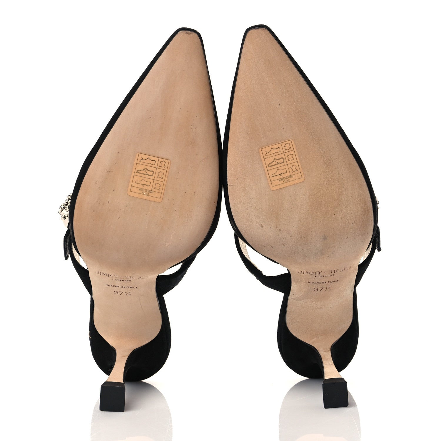 Jimmy Choo Suede Crystal Marta 90 Mules 38 Black 6 of 9