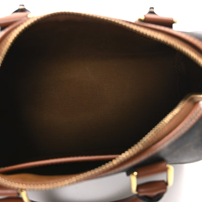 Celine Triomphe Canvas Calfskin Small Boston Bag Tan 5 of 11