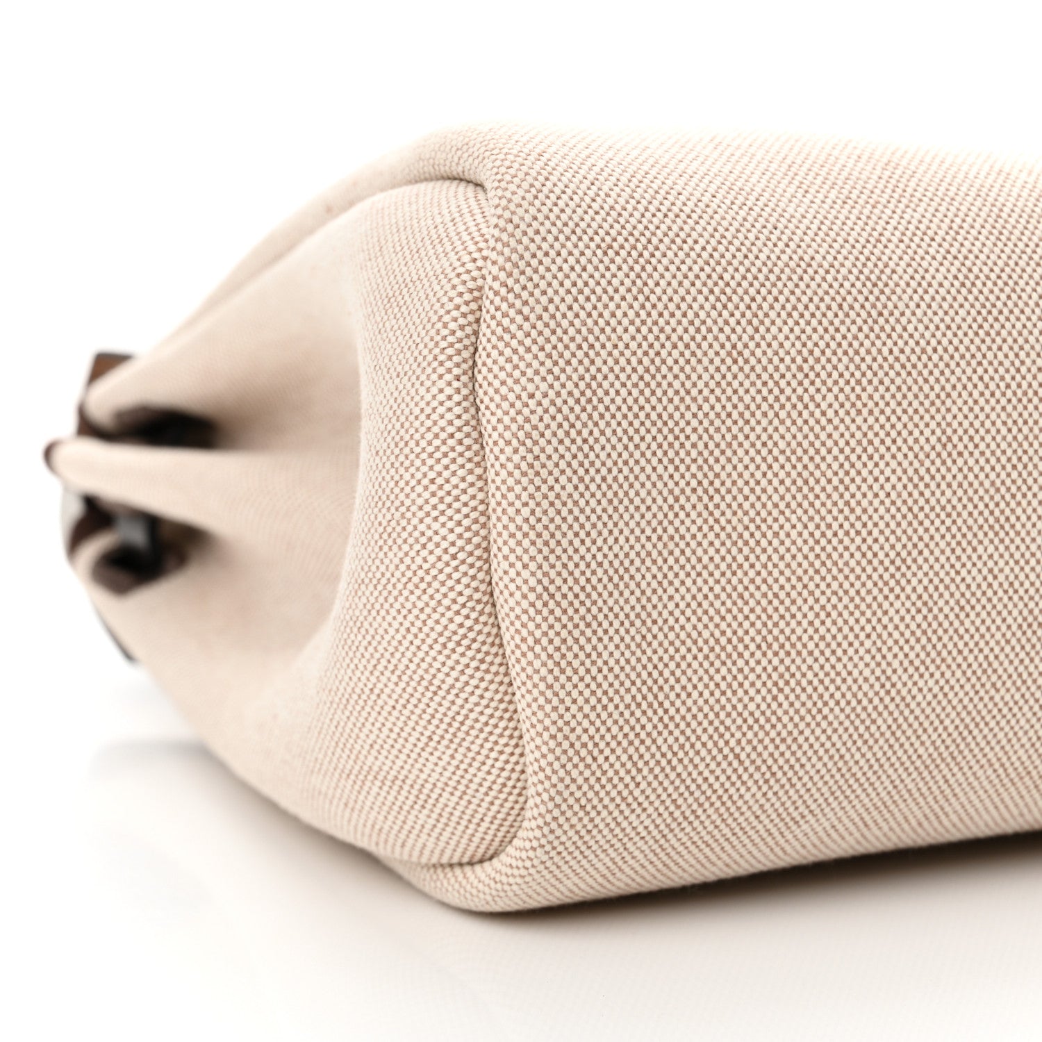Hermes H Plume Canvas Vache Hunter Circuit Rider Hobnailed Herbag Zip Retourne 31 PM Ebene Ecru 9 of 10