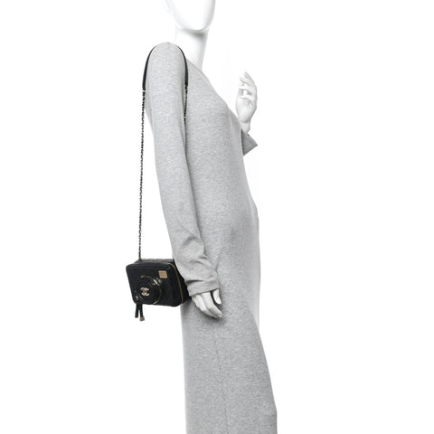 Lambskin Quilted Coco Click Bag Black