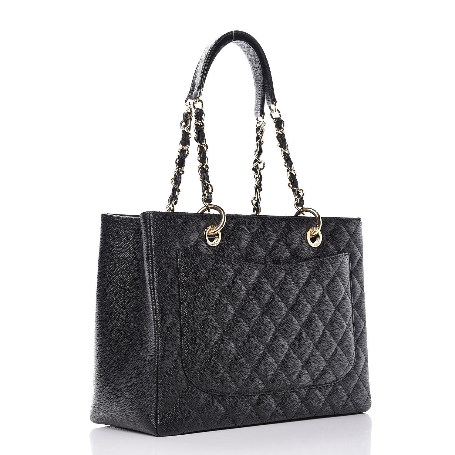 Chanel Caviar Quilted Grand Shopping Tote GST Black 3 of 10