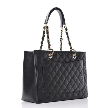Chanel Caviar Quilted Grand Shopping Tote GST Black 3 of 10