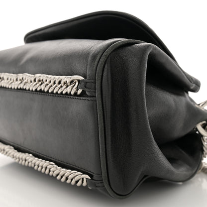 Chanel Washed Lambskin Quilted Bijoux Chain Accordion Flap Black 10 of 12