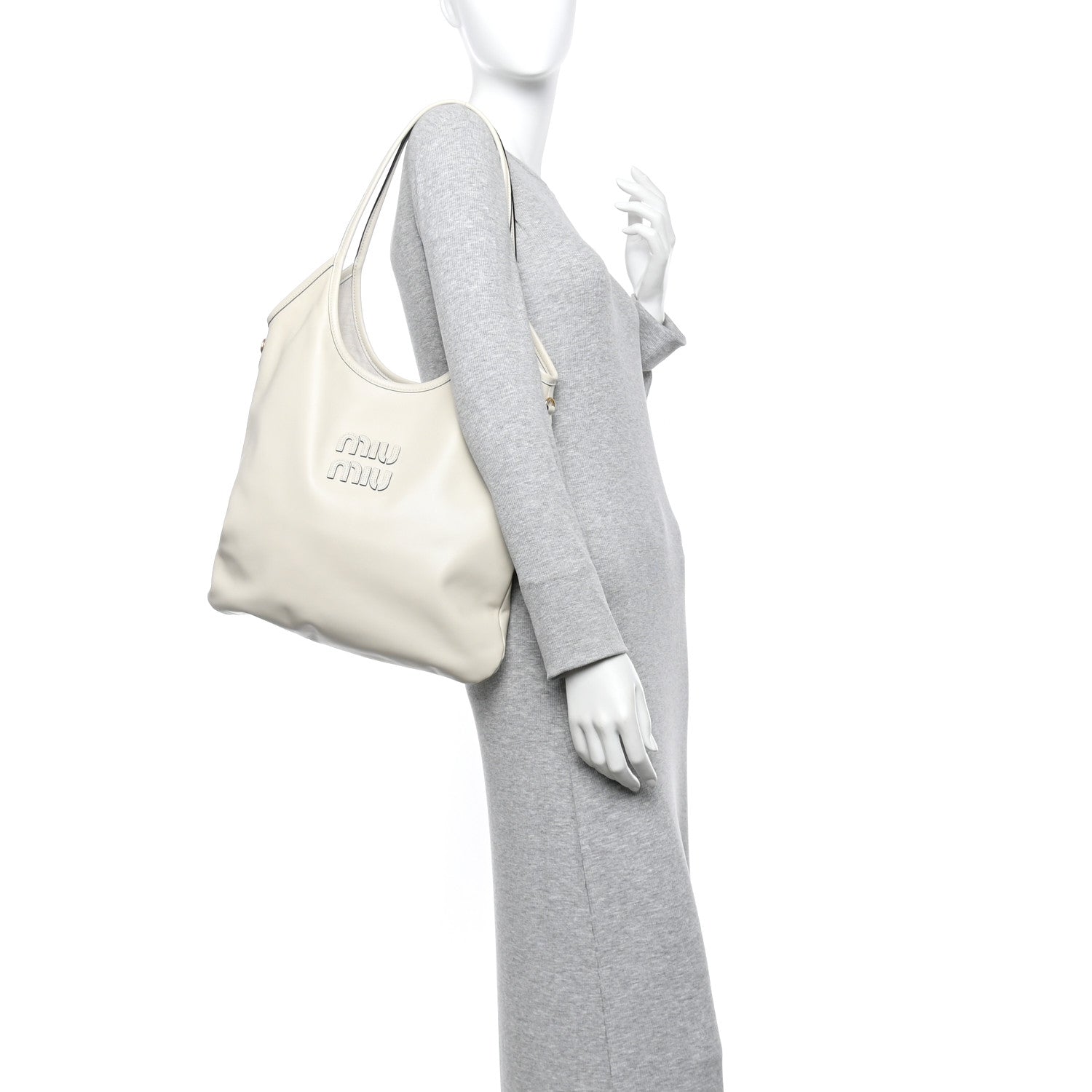 Miu Miu Nappa Ivy Bag Talco 2 of 10