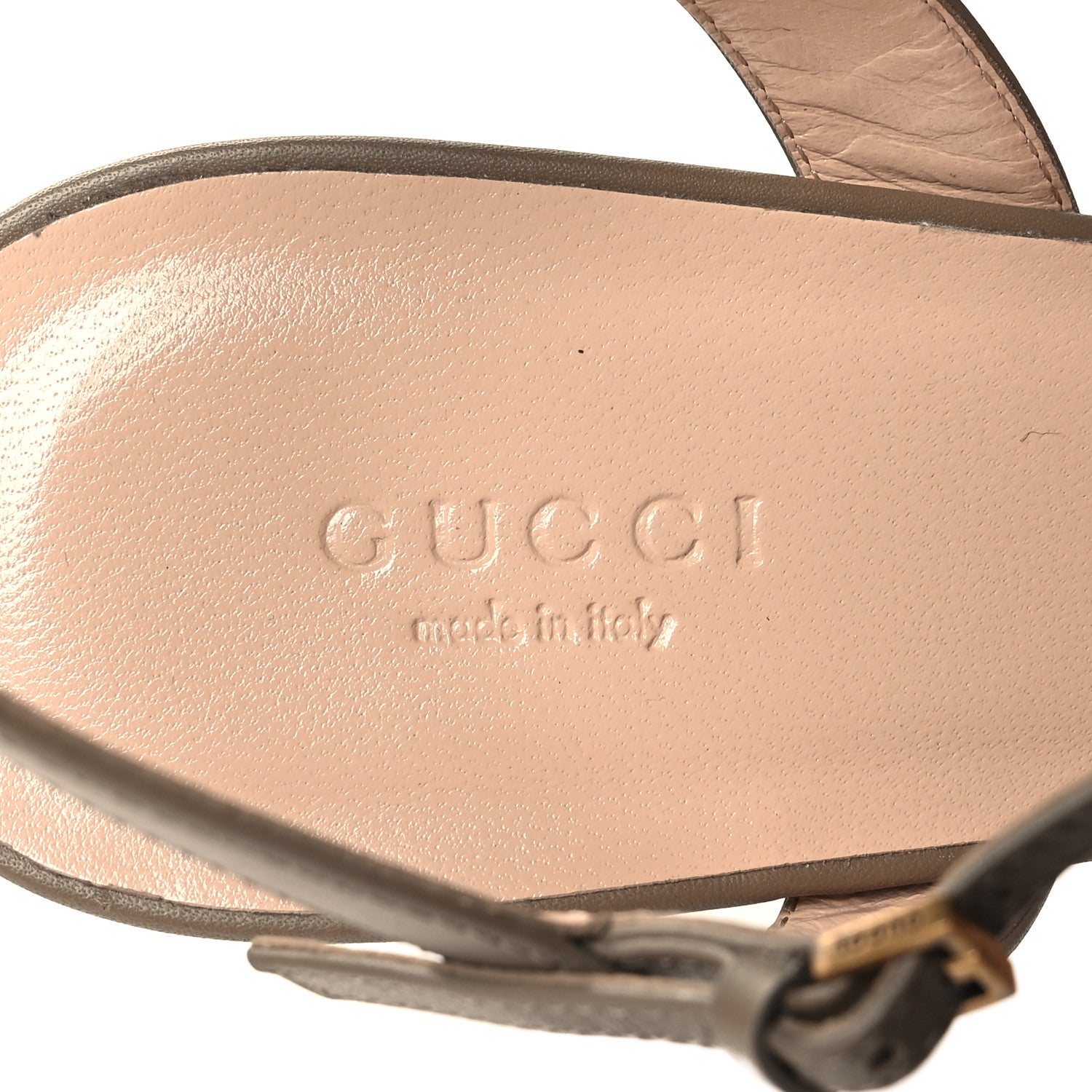 Gucci Lifford Calfskin GG Marmont Ankle Wrap 75mm Sandals 40.5 Mud 7 of 8
