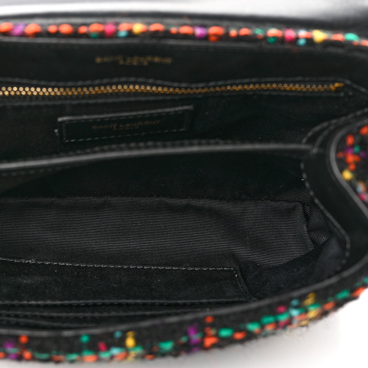 Saint Laurent Tweed Toy Loulou Shoulder Bag Black 5 of 10