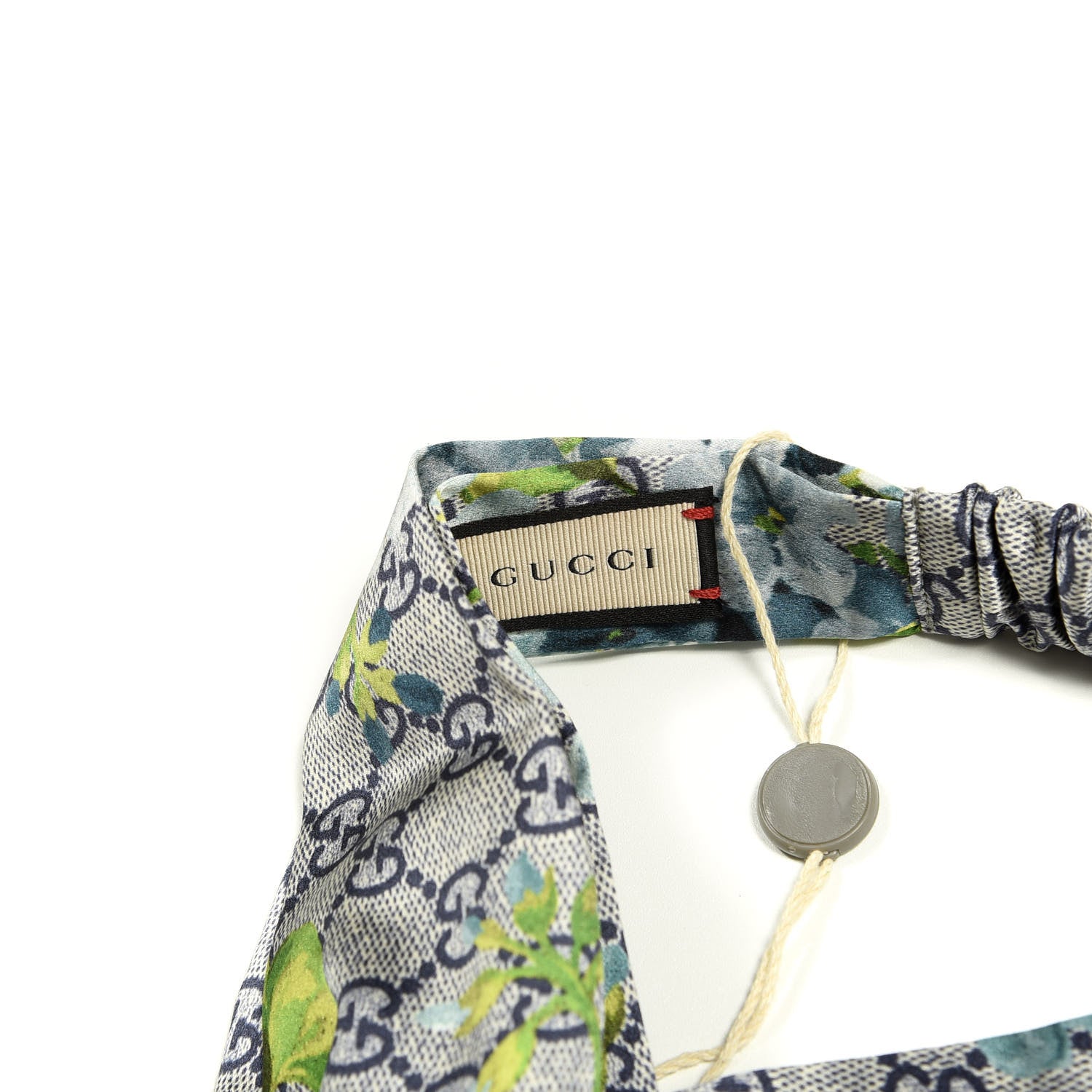 Gucci Silk Monogram Blooms Print Headband Blue 4 of 4