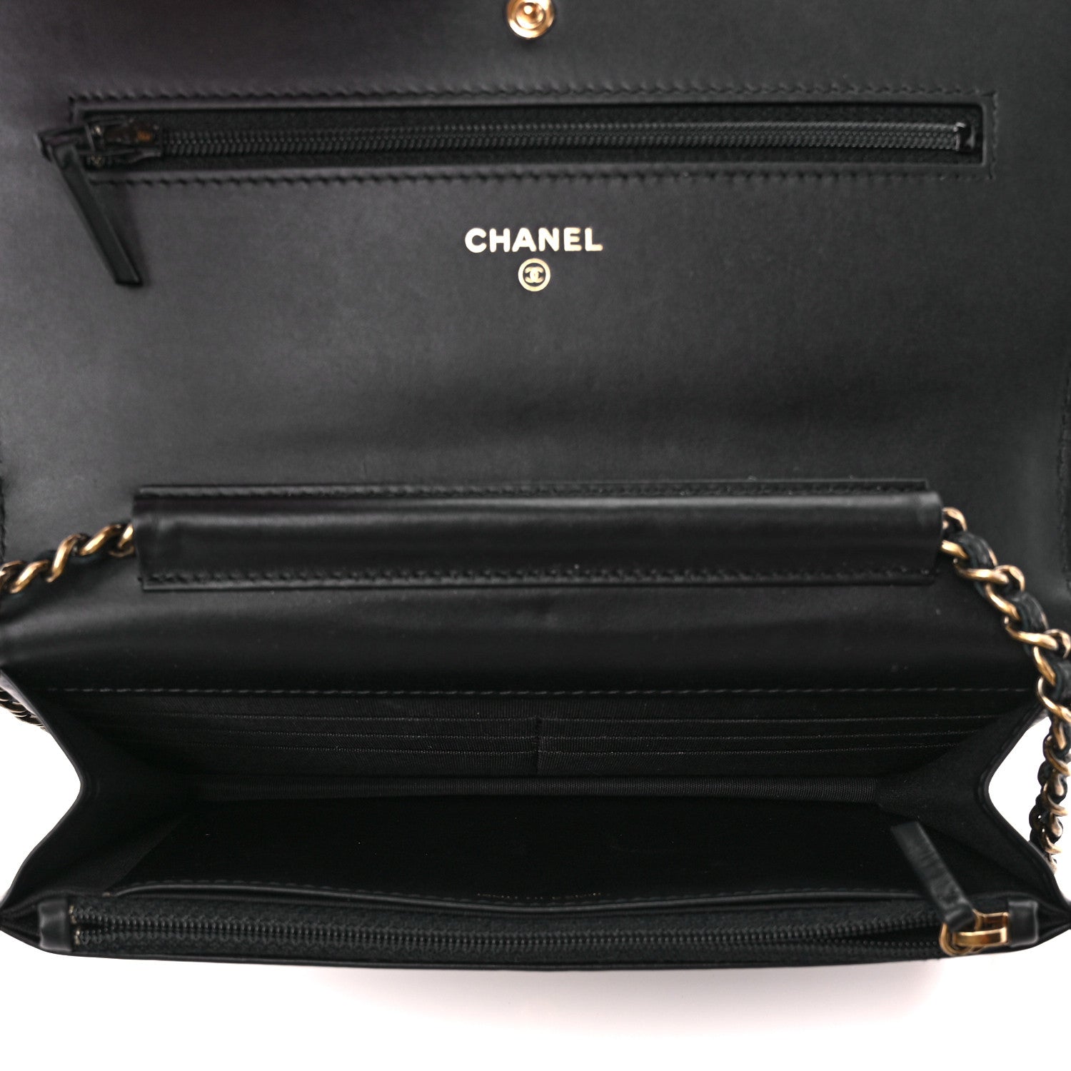 Chanel Caviar Timeless CC Wallet on Chain WOC Black 6 of 12