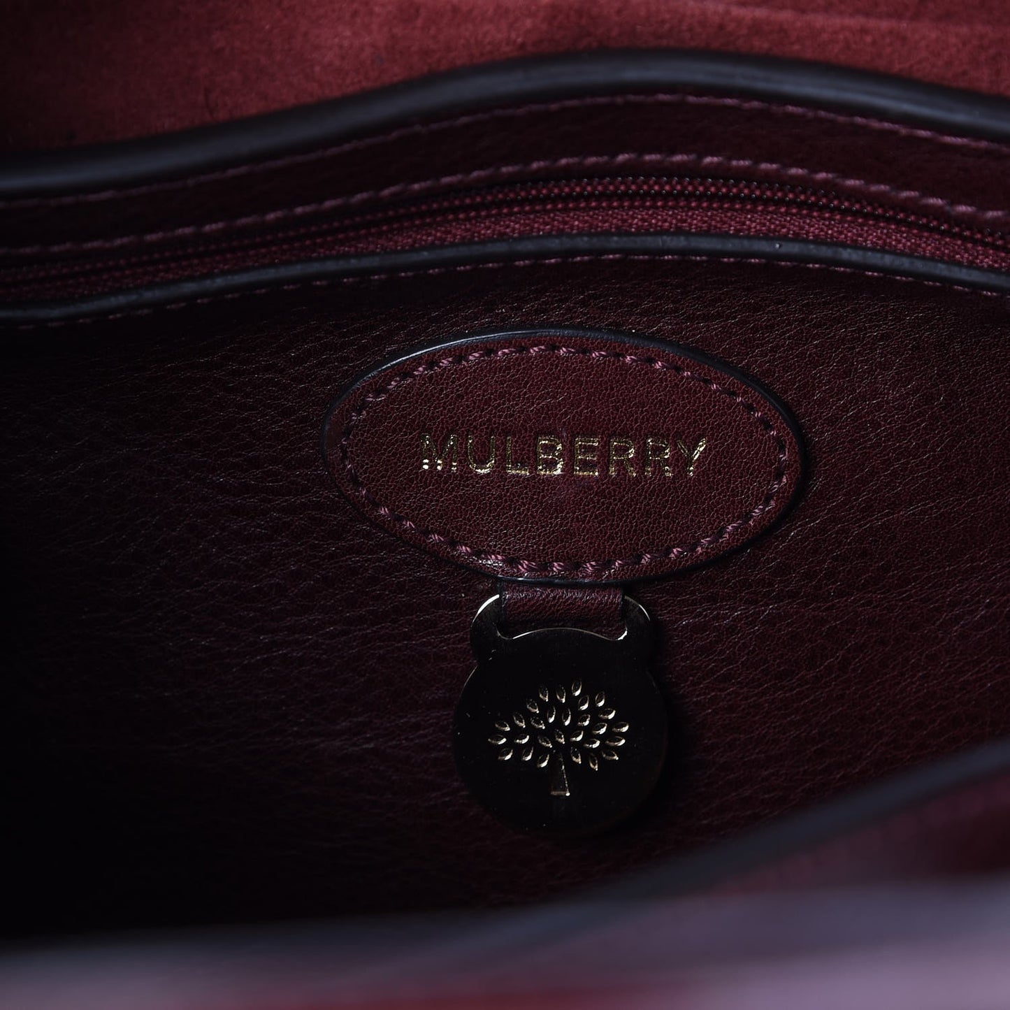 Natural Leather Small Bayswater Oxblood