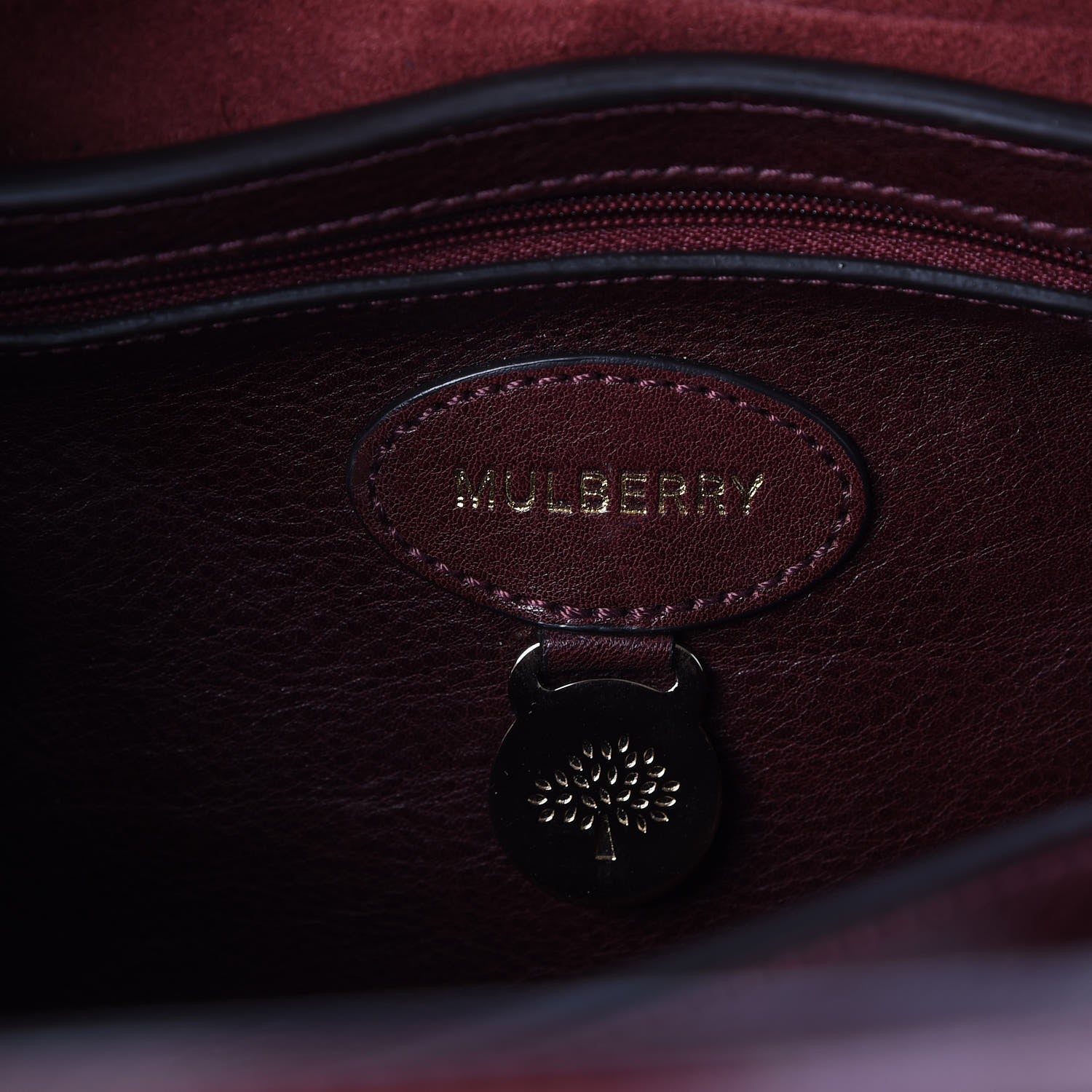 Mulberry Natural Leather Small Bayswater Oxblood 7 of 8