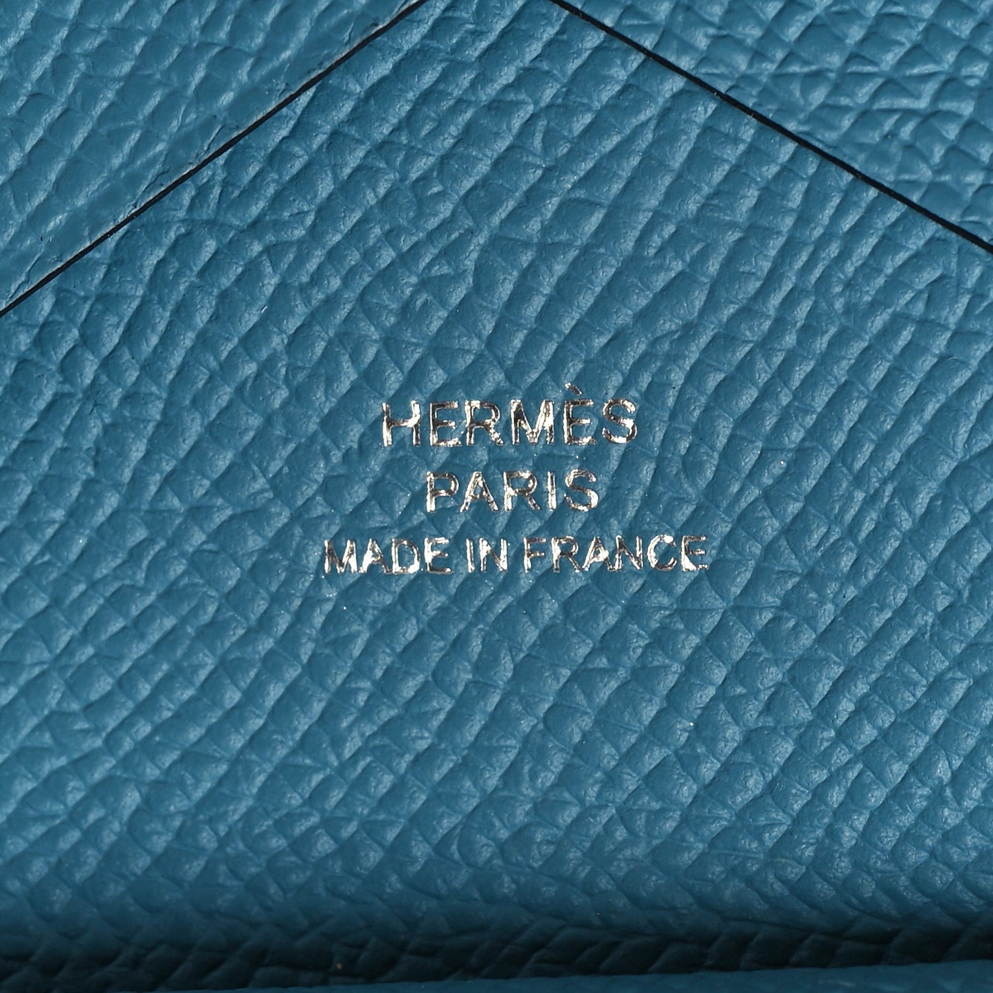 Epsom Calvi Duo Card Case Blue Jean