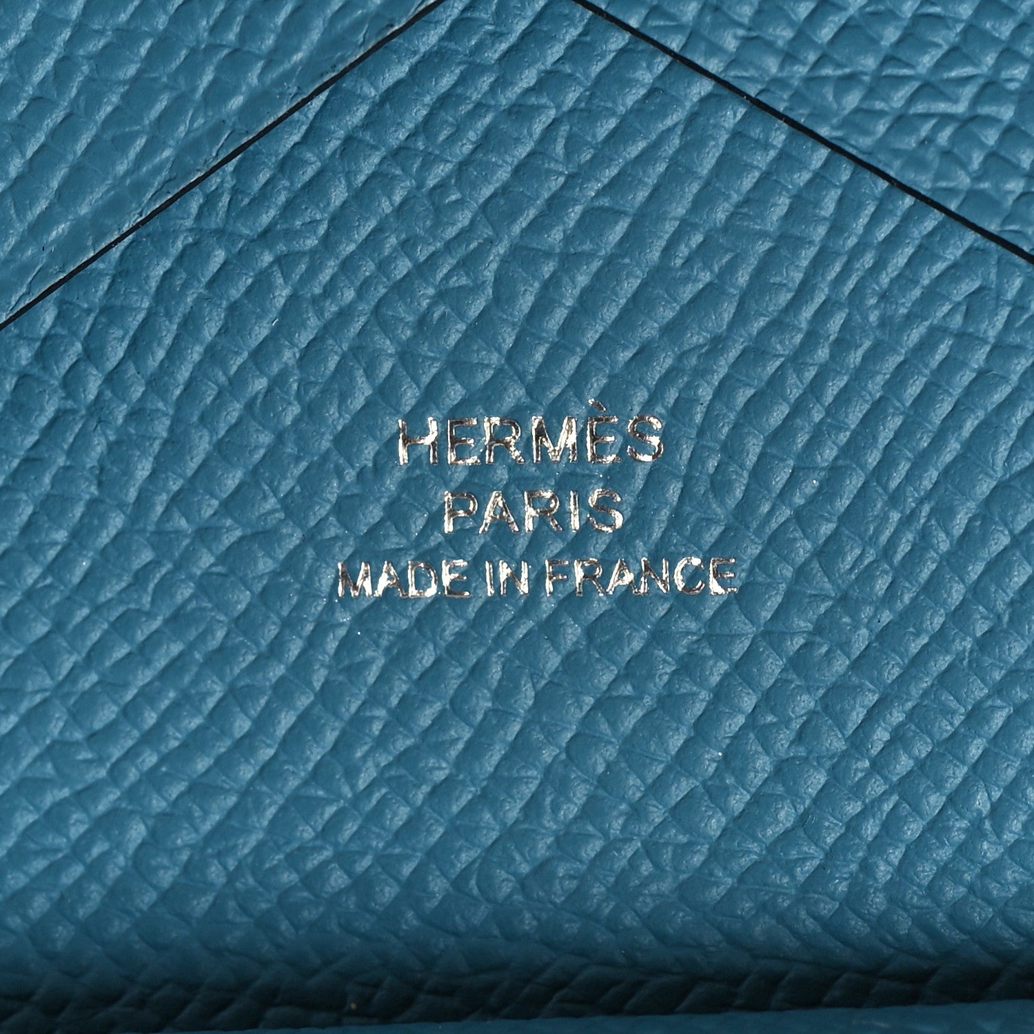 Hermes Epsom Calvi Duo Card Case Blue Jean 9 of 10