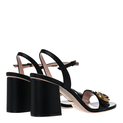 Gucci Lifford Calfskin GG Marmont Ankle Wrap 75mm Sandals 36.5 Black 4 of 8