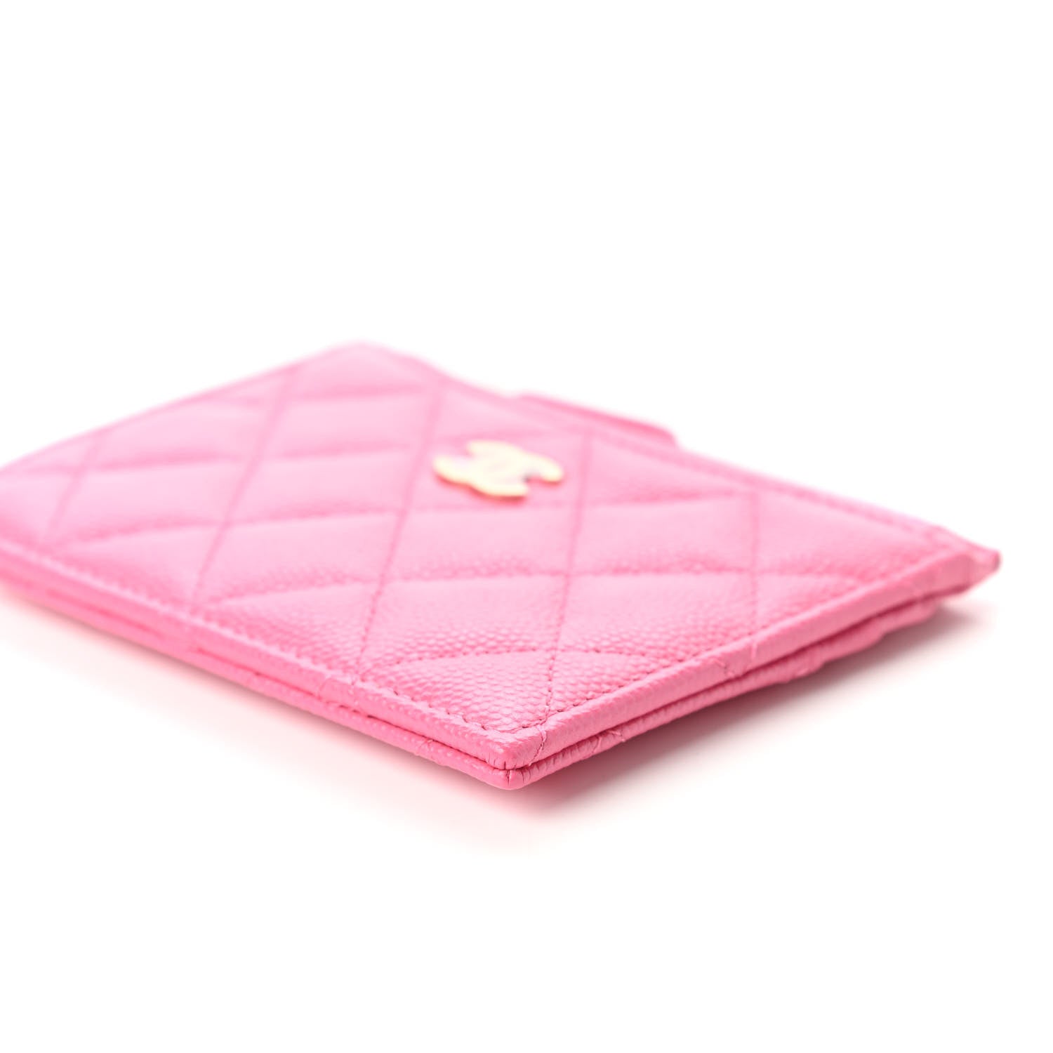 Chanel Caviar Quilted CC Zip Card Holder Pink 7 of 11